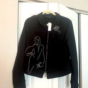 WHBM Black Denim Jacket